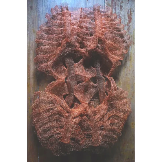 Sita Inyai, ‘Cell Division’, 2019, copper wire weaving, 106 x 139 x 40 cm. Image from The Artling