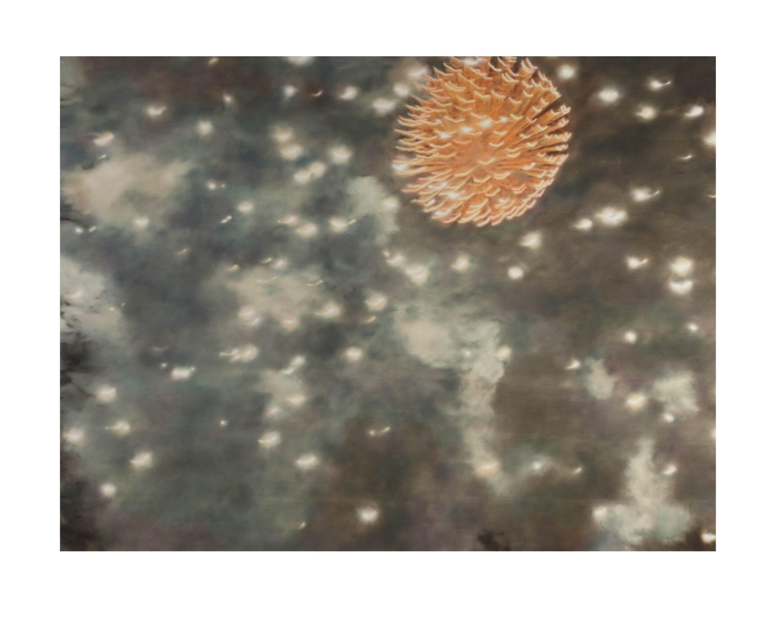 James Prapaithong, ‘The Night We Met’, 2024, oil on canvas, 210 x 280 cm. Image courtesy of the artist and Nova Contemporary